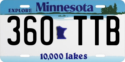 MN license plate 360TTB