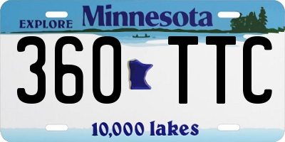 MN license plate 360TTC