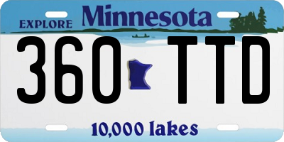 MN license plate 360TTD