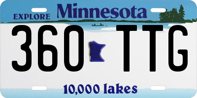 MN license plate 360TTG