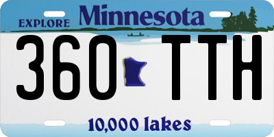 MN license plate 360TTH