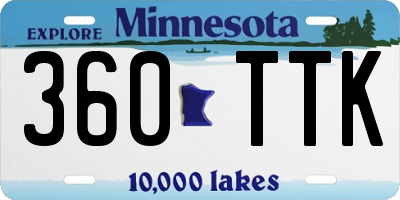 MN license plate 360TTK