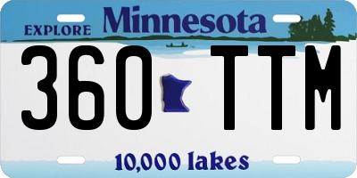 MN license plate 360TTM