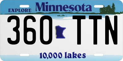 MN license plate 360TTN