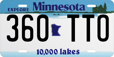 MN license plate 360TTO