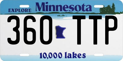 MN license plate 360TTP