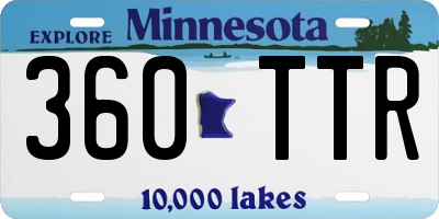 MN license plate 360TTR