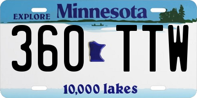 MN license plate 360TTW