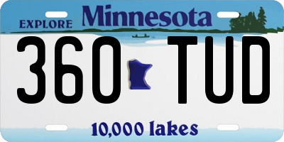 MN license plate 360TUD