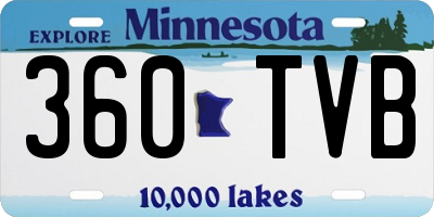 MN license plate 360TVB