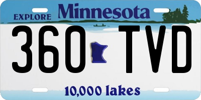MN license plate 360TVD