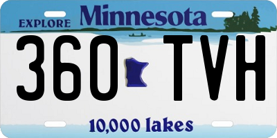 MN license plate 360TVH