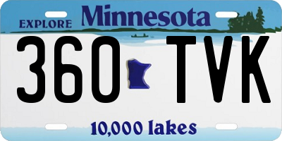 MN license plate 360TVK