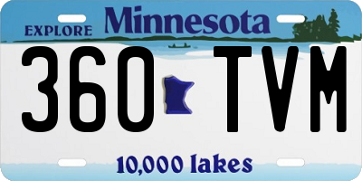 MN license plate 360TVM