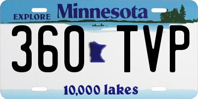 MN license plate 360TVP