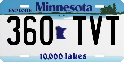 MN license plate 360TVT