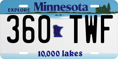 MN license plate 360TWF