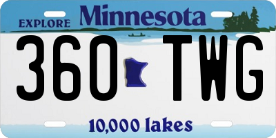MN license plate 360TWG