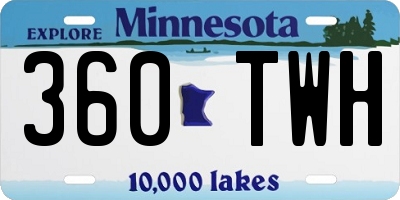 MN license plate 360TWH