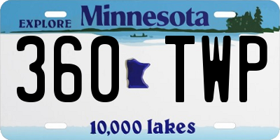 MN license plate 360TWP