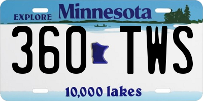 MN license plate 360TWS