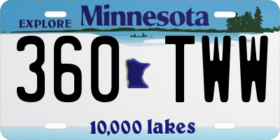 MN license plate 360TWW