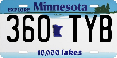 MN license plate 360TYB