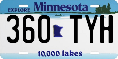 MN license plate 360TYH