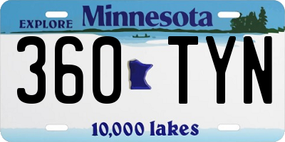 MN license plate 360TYN