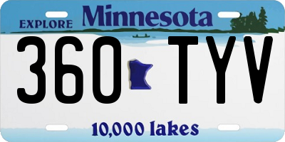 MN license plate 360TYV