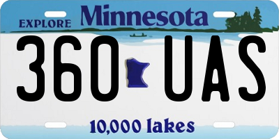MN license plate 360UAS