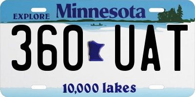 MN license plate 360UAT