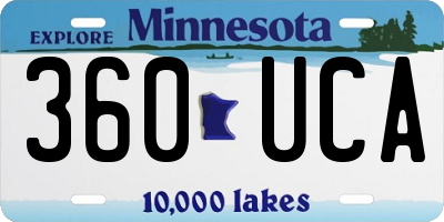 MN license plate 360UCA