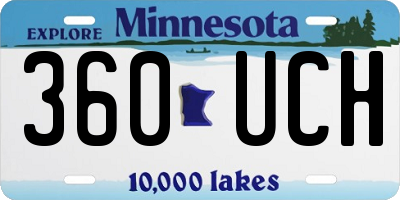MN license plate 360UCH