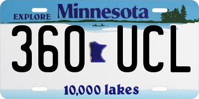 MN license plate 360UCL
