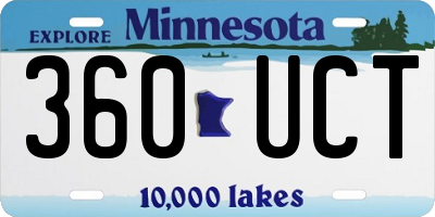 MN license plate 360UCT