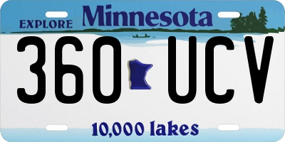MN license plate 360UCV
