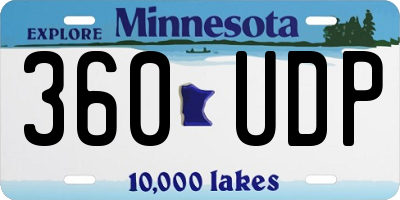 MN license plate 360UDP