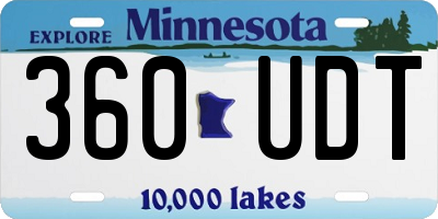 MN license plate 360UDT