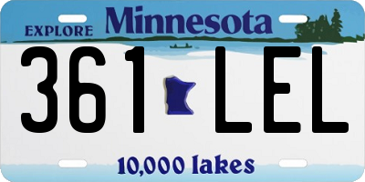 MN license plate 361LEL