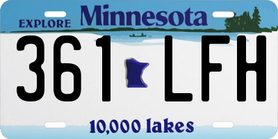 MN license plate 361LFH
