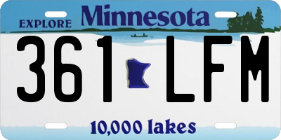 MN license plate 361LFM