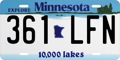 MN license plate 361LFN