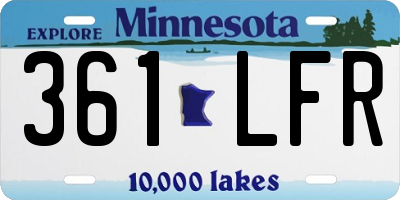 MN license plate 361LFR