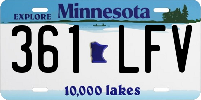 MN license plate 361LFV