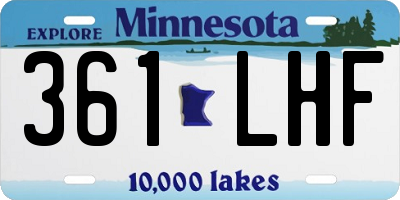 MN license plate 361LHF