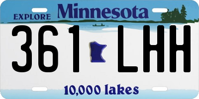 MN license plate 361LHH