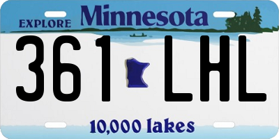 MN license plate 361LHL