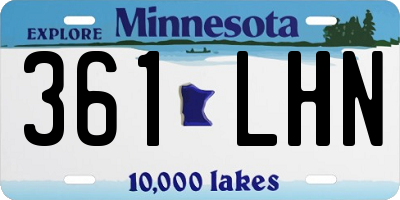 MN license plate 361LHN