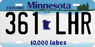 MN license plate 361LHR